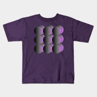 Gradient Purple Spheres Kids T-Shirt